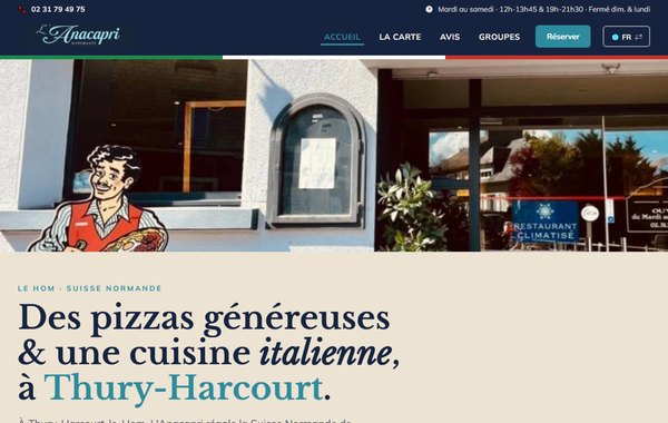 Site de la pizzeria L'Anacapri