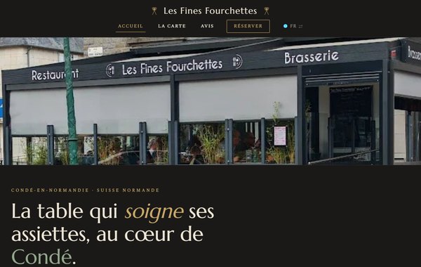Site du restaurant Les Fines Fourchettes